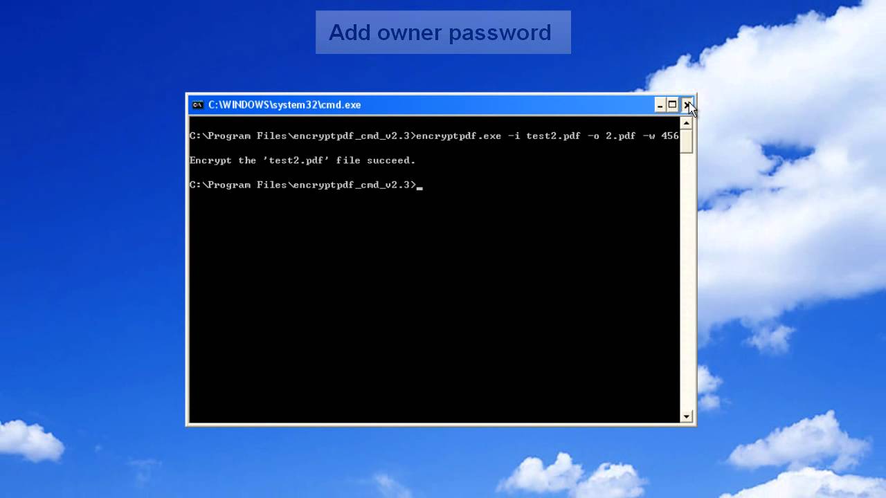 VeryPDF Encrypt PDF Command Line
