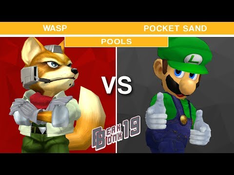 Beak Bonk 2019 - Wasp (Fox) VS Pocket Sand (Luigi) Melee Pools
