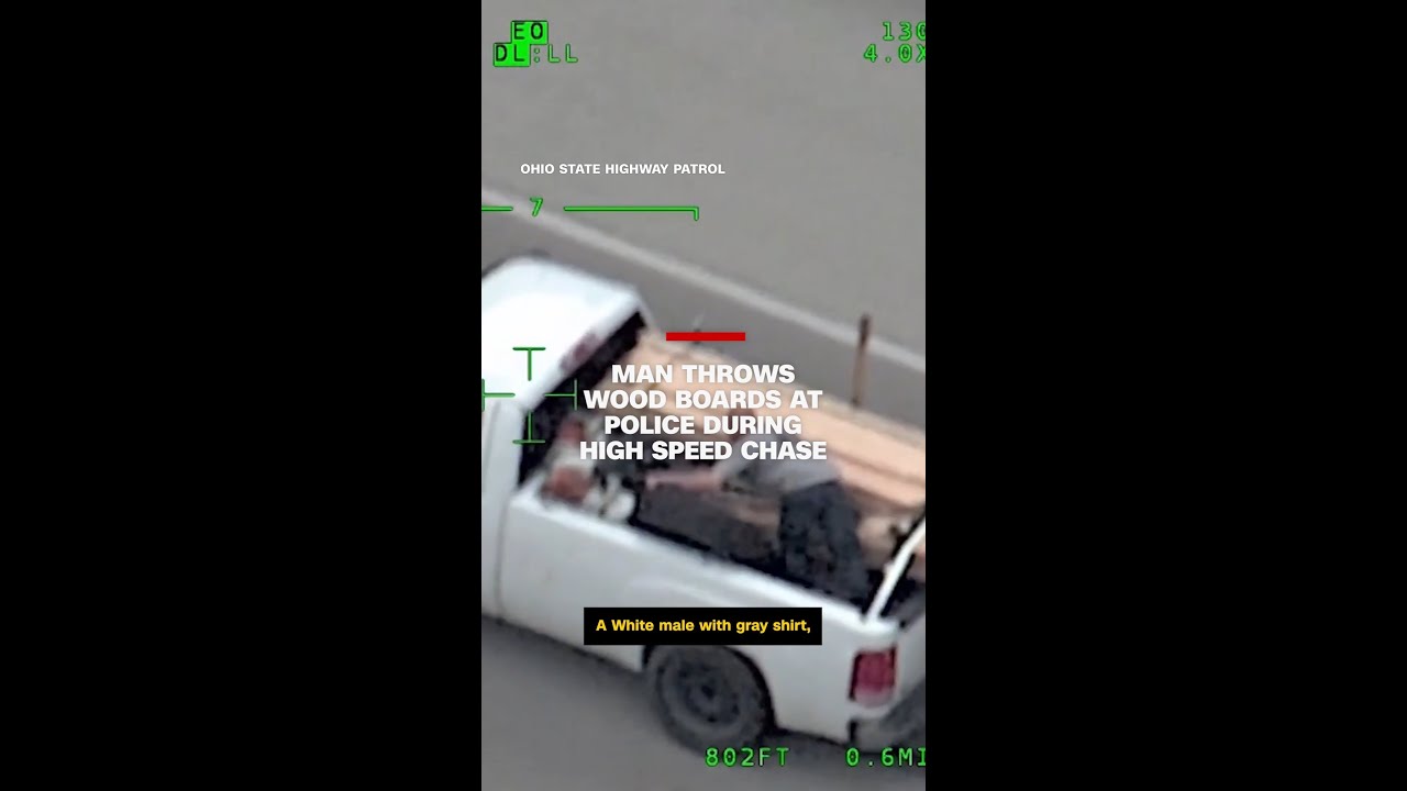 Man throws wood boards at police during high speed chase