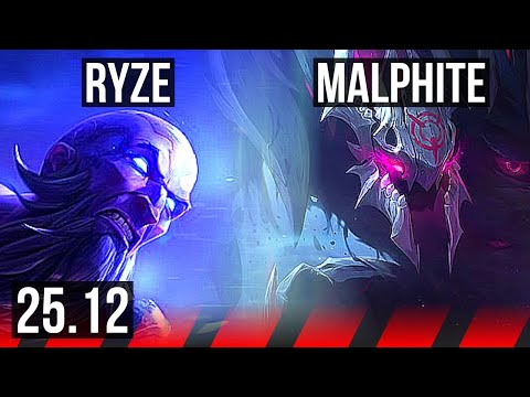 RYZE vs MALPHITE (TOP) | Dominating | EUW Master | 25.12