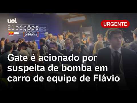 Gate é acionado por suspeita de bomba em carro de equipe de Flávio Bolsonaro após debate da Band