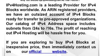 Buy Ipv4 Blocks Super Easy With IPv4Hosting.com! Tips for Convenient B