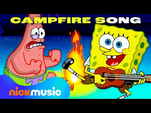 SpongeBob 'The Campfire Song Song' Sing Along 🏕 | Nick Music