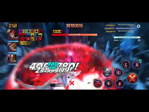 lvl 70 scarlet witch abx game play with M rage , normal build #marvel #marvelfuturefight #mff #wanda