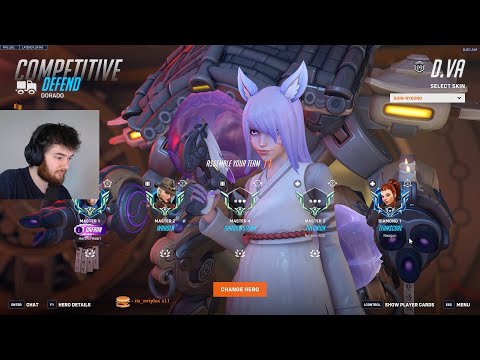 17K урона! DAFRAN D.VA, геймплей Overwatch 2, 20 сезон, топ-500