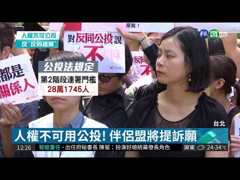 抗議反同公投! 伴侶盟籲正視權益