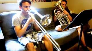 Family Guy Theme Song - Trombone & Baritone Duet