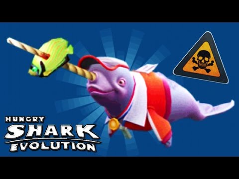 Hungry Shark Evolution - Natasha The Narwhal Javelin Toss Power