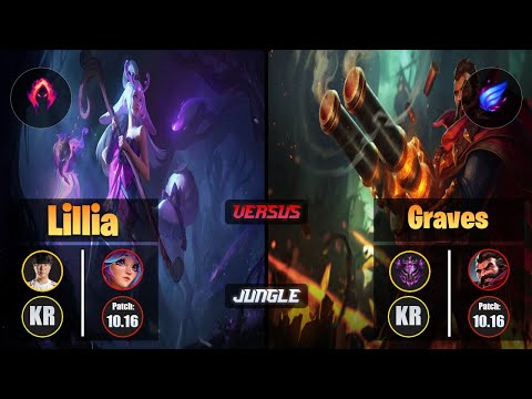 Haru LILLIA (Jungle) [Dark Harvest] VS GRAVES - Master KR Patch 10.16