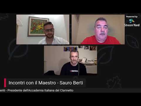 INCONTRI CON IL MAESTRO: Sauro Berti - ClarinetOnline 2 giugno 2020