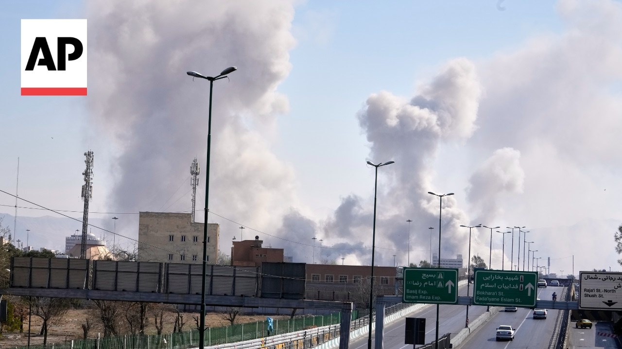 Video | Smoke rises after airstrikes in various parts of Iran's capital Tehran