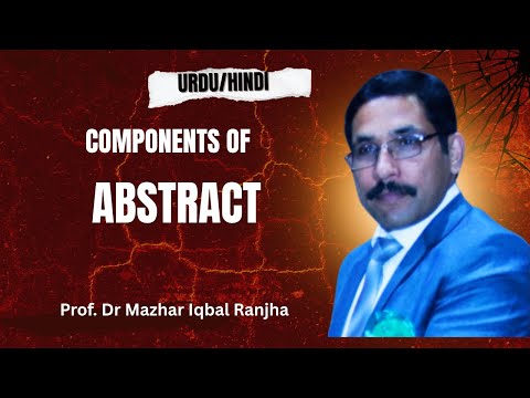 What are the components of an abstract?