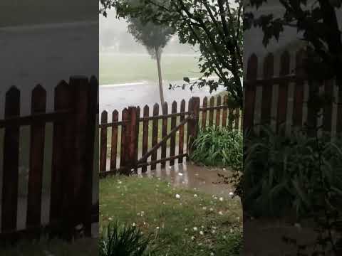 Violento temporal de granizo atinge região de Ceballos, La Pampa (Argentina), nesta sexta-feira