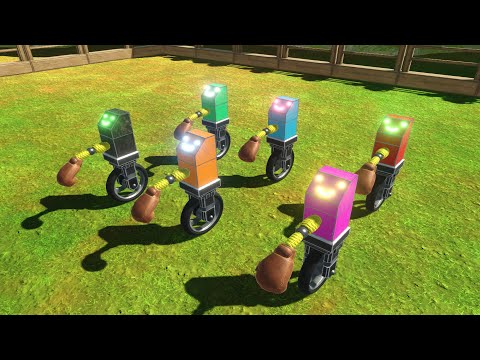 Escape from monocycle BOXING glove | 🦖 Animal Revolt Battle Simulator 🦕