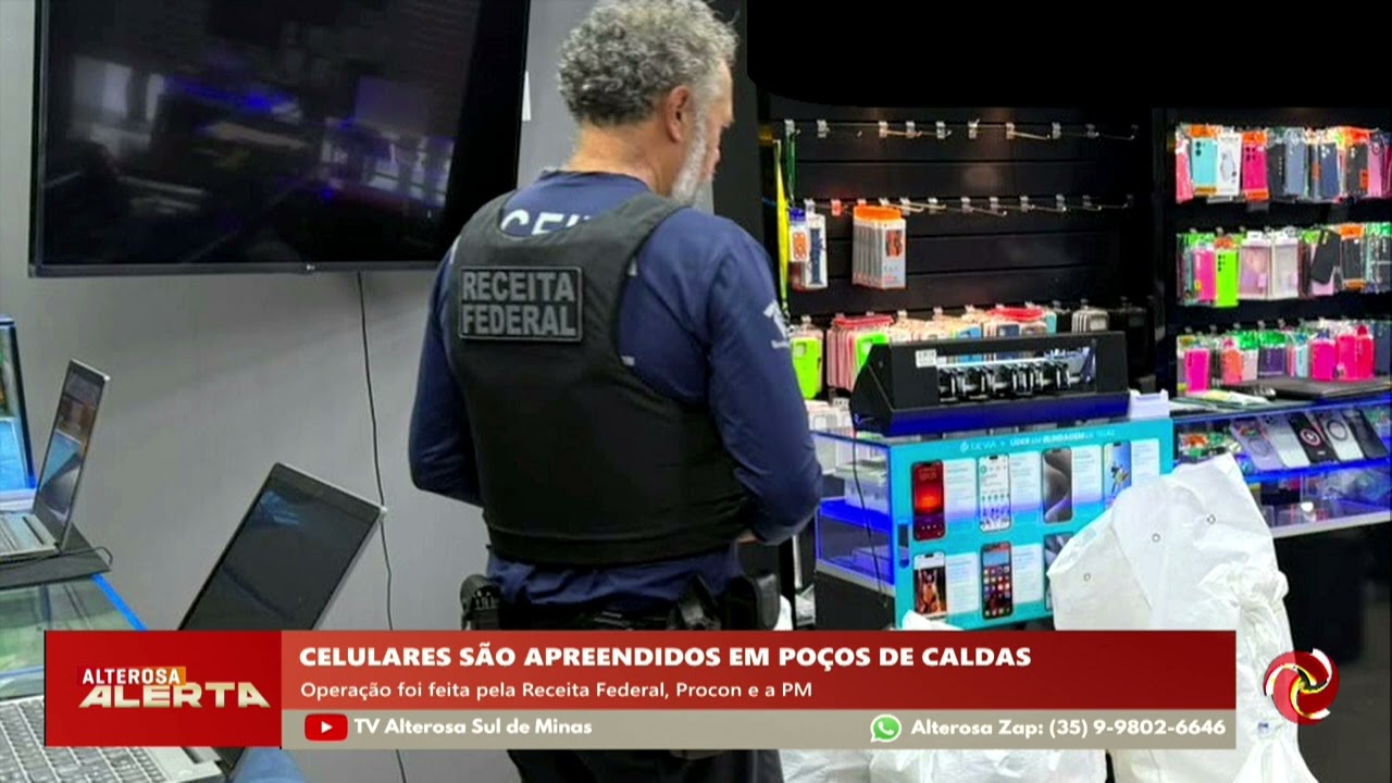 Operação apreende celulares em Poços de Caldas