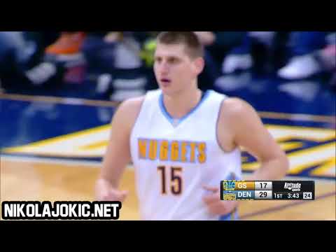 (13.02.2017) Nikola Jokić 17 pts, 21 reb, 12 ast vs.Warriors (Highlights)