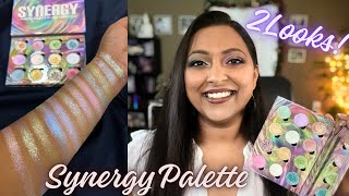 MBA COSMETICS SYNERGY EYESHADOW PALETTE | REVIEW, SWATCHES & 2 LOOKS | SMITHY SONY