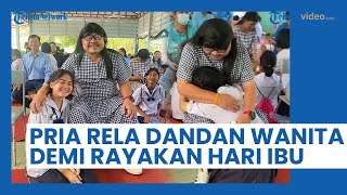 Kasih Sayang Seorang Ayah, Pria Ini Rela Dandan Wanita Demi Rayakan Hari Ibu Bersama Putri Adopsinya