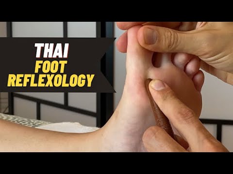 Part of a video titled Thai Foot Reflexology with Massage Stick - YouTube