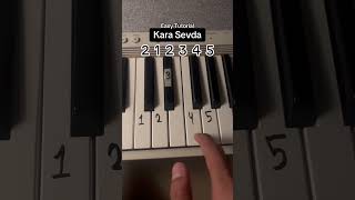 Kara Sevda Easy Tutorial ❤️🎹#piano #tutorial #easy #trythis #karasevda #pianotutorial #simple