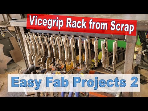 DIY Vice grip rack from scrap! Old bedframe made useful again. Fabrication 101.