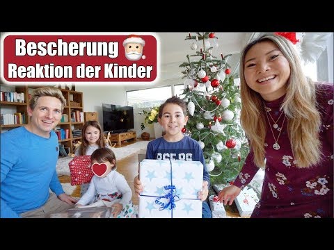 Geschenke auspacken 😍 Reaktion der Kinder | Bescherung Heiligabend Weihnachten 2018 | Mamiseelen Video