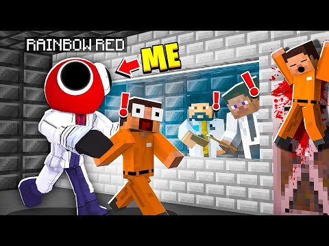 I Became RED RAINBOW FRIENDS in MINECRAFT! - Minecraft Trolling Video