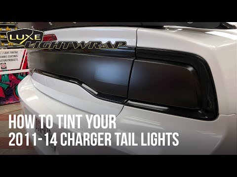2011-14 Charger Tail Light Tint Kit - Type 3 (Full Wrap) Installation Video // Dark Stealth
