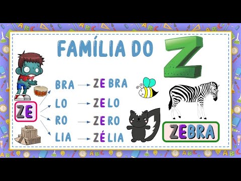 Z syllabic family / ZA ZE ZI ZO ZU / Learning to read and write - Vila Educativa