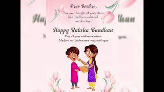 Dear Brother Happy Raksha Bandhan Gif What’s Up Status Video |Raksha Bandhan Quotes|#rakshabandhan