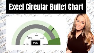 Circular bullet chart. Learn how to create a rounded bullet chart with a target. - Excel Xpert tutorial video