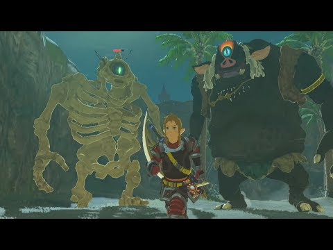Black Hinox Vs Stalnox Vs Link - Zelda Breath of the Wild