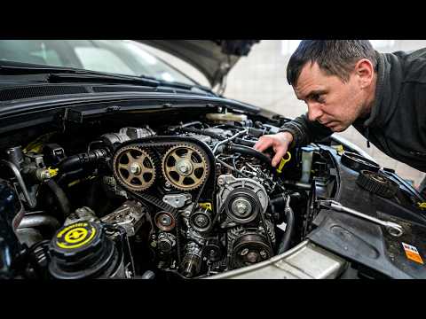 1.8 tdci форд замена ремней ГРМ (кассеты) нижнего и верхнего. Ford Galaxy timing belt replacemen.