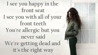 Lorde - No Better with lyrics on screen