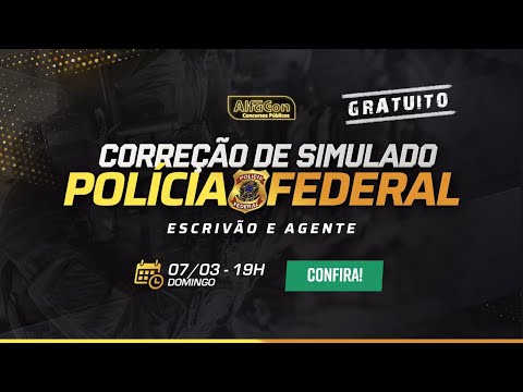 AO VIVO | Correção Simulado Agente e Escrivão da Polícia Federal - AlfaCon