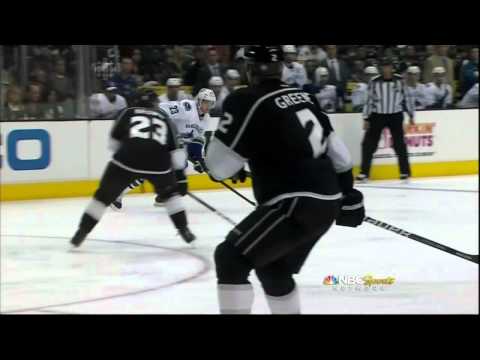 Alexander Edler PPG goal. Vancouver Canucks vs LA Kings 4/18/12 NHL Hockey