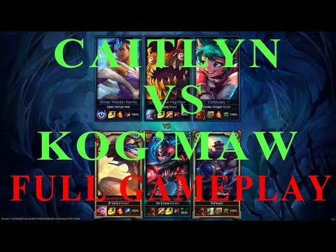 Challenger RANK 1 3v3 Caitlyn vs Kog'Maw full game