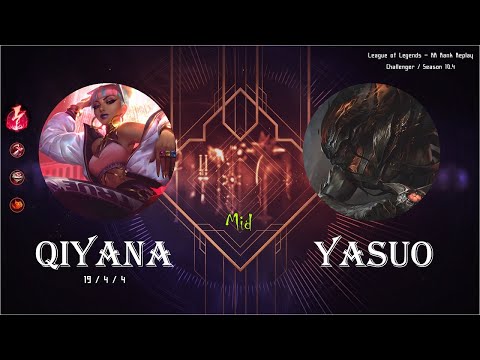 [Mid] Qiyana vs Yasuo - KR Ranked (C) / 롤 미드 키아나