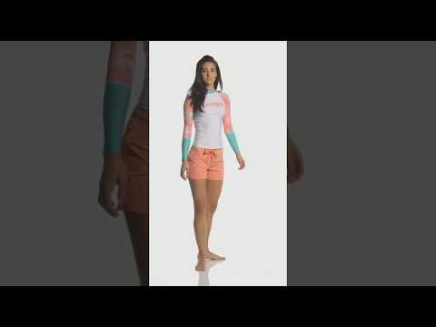 Dakine Women's Flow Print Snug Fit Long Sleeve Surf Shirt | SwimOutlet.com
