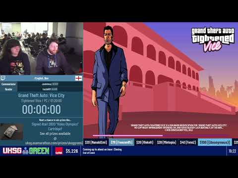 Grand Theft Auto: Vice City Tightened Vice Speedrun - UKSG Green 2023