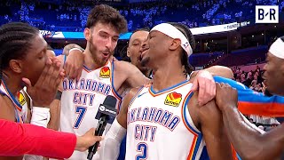 Thunder Bark at SGA During Postgame Interview After Game 1 | 2024 NBA Playoffs