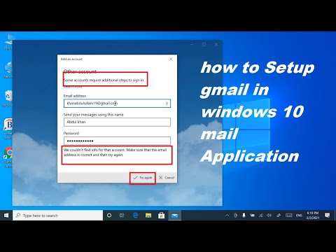 how to configure gmail in windows 10 mail || windows...