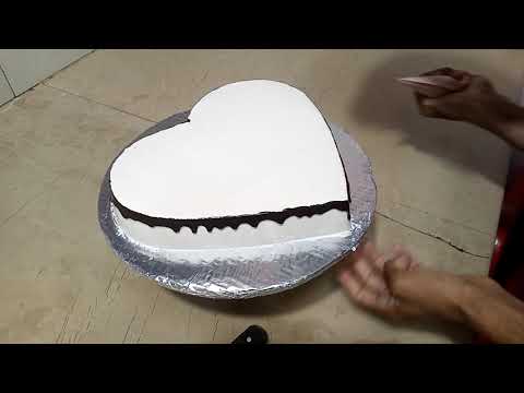 Fresh Cream icing Dil cake decorations😍 #bakery #style