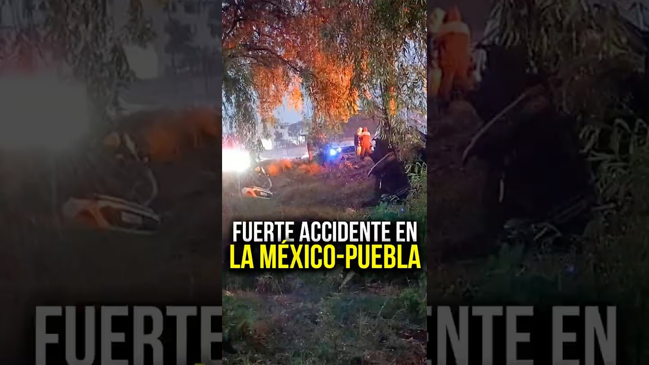 Double rollover! Serious traffic accident reported on the Mexico-Puebla highway 🔴