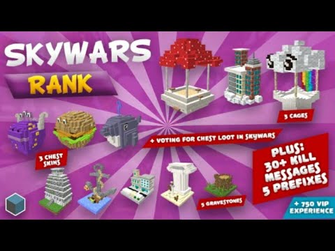 CUBECRAFT BEDAVA SKY WARS RANK ALMAK😱 - Mcpe