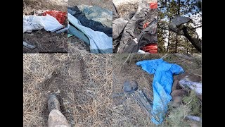 New Found Abandoned Campsite and the Lined Up Bigfoot Stone Piles Destroyed 4K