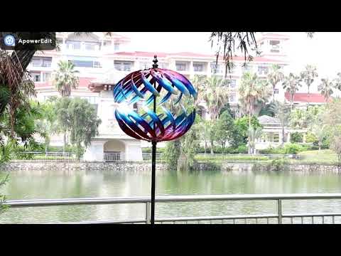 Multicolored Split Sphere Win Wind Spinner  WWD 014