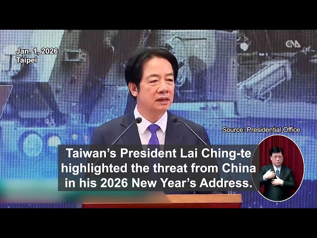 In New Year’s address, Lai warns of China threat, calls for unity