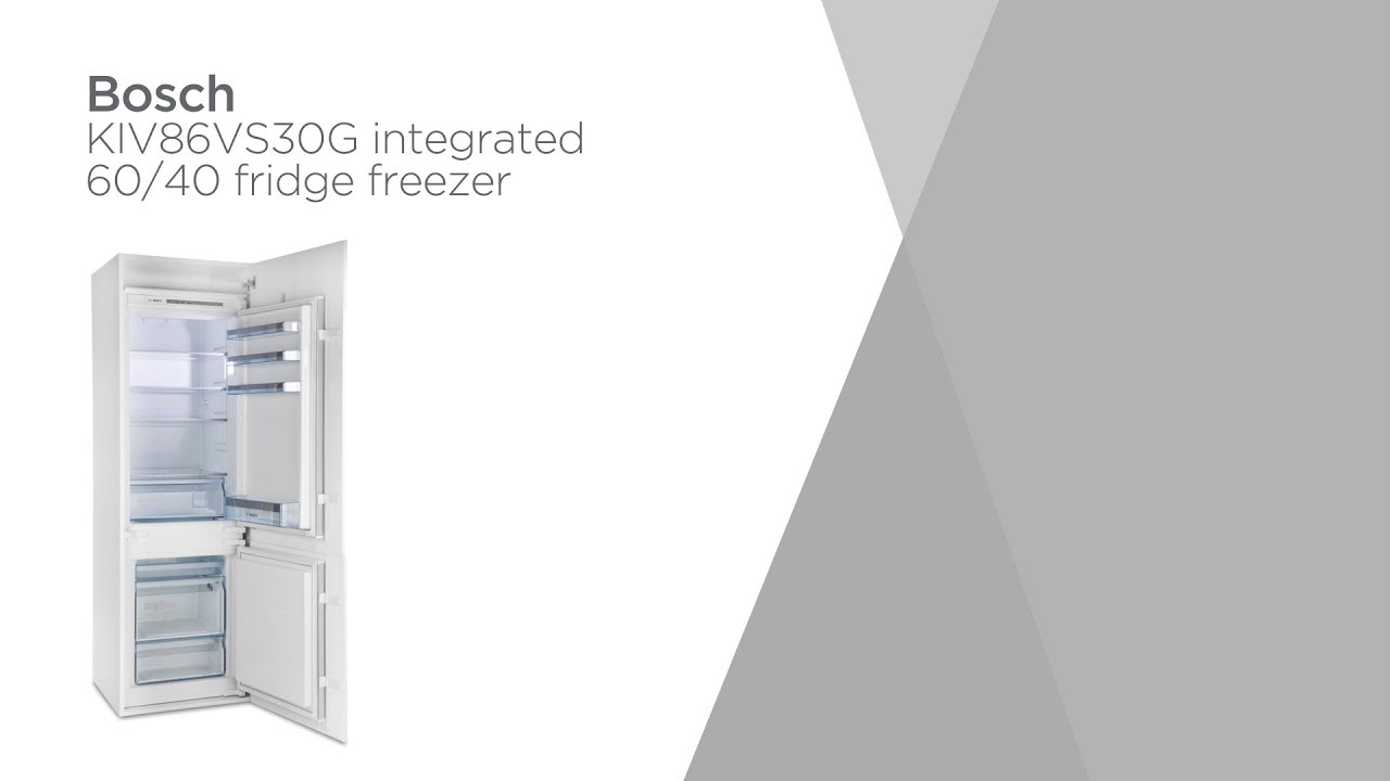 Watch video Bosch KIV86VS30G Integrated 60/40 Fridge Freezer | Product Overview | Currys PC World Now Bosch KIV86VS30G Integrated 60/40 Fridge Freezer | Product Overview | Currys PC World