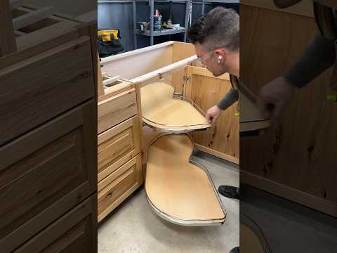Lemans II blind corner pull out shelves. #woodshop #wooding #tools #wood #custom #woodmaker